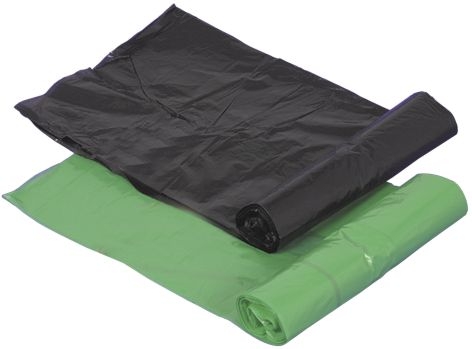 AFFALDSPOSER i sort og grøn i stærk kvalitet til store spande - Fra BasicClean.dk